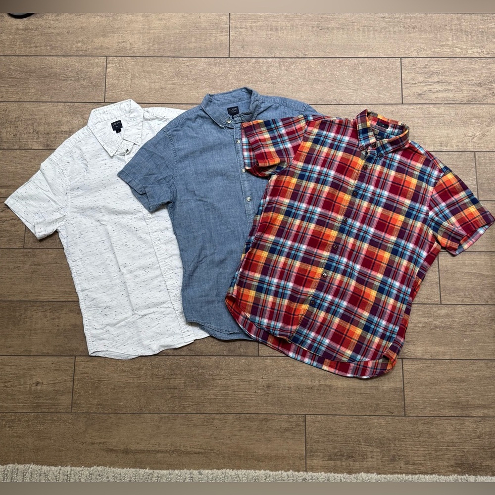 J.Crew M Short-sleeve Button-up 3x bundle